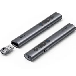 Vention Presentador Inalámbrico KQIH0 con Láser Rojo, Gris, USB-A y USB-C